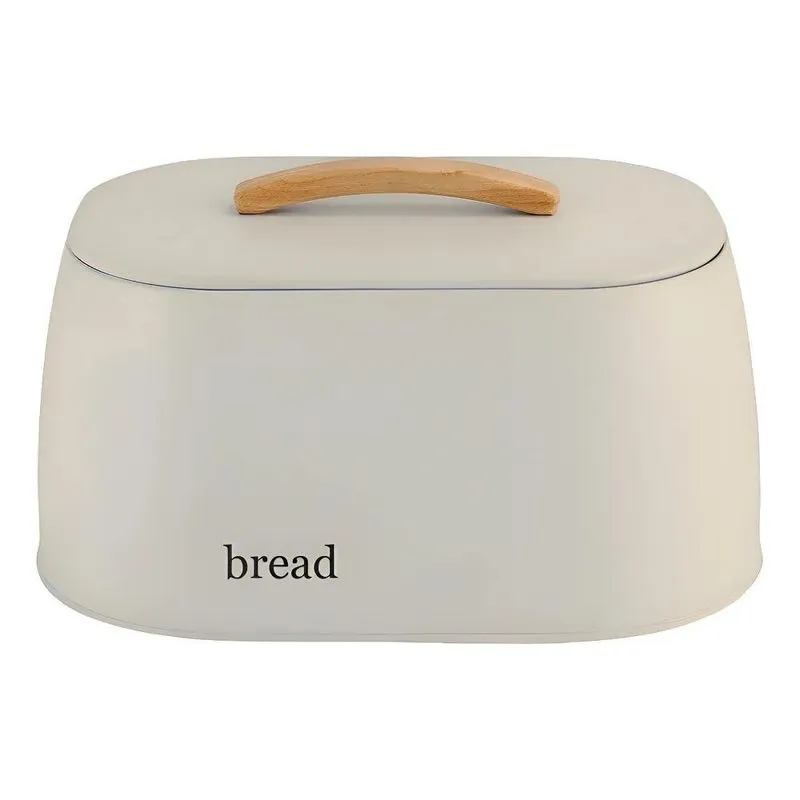 Porta Pão Grande Lata Pães Metalla Bread Com Tampa Sense Ou