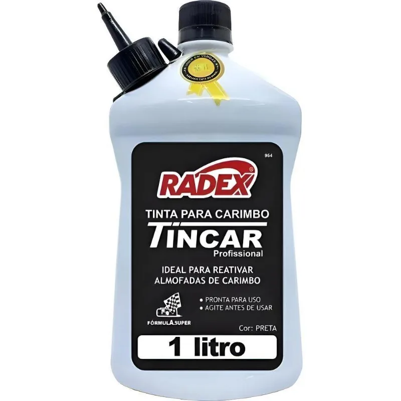 Tinta Para Carimbo 1 Litro Preto Radex