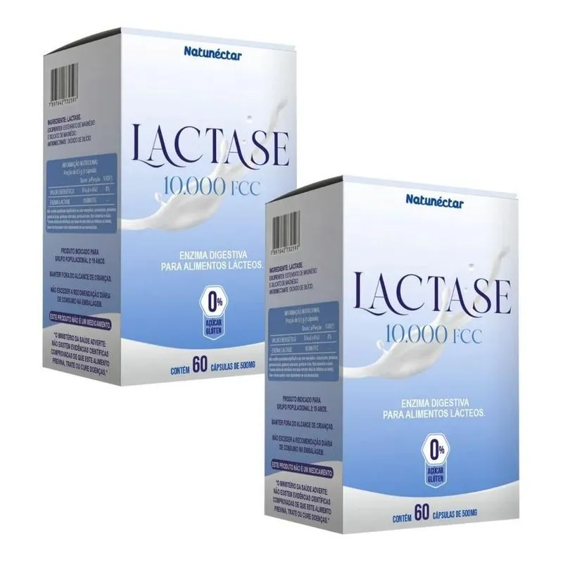 10x Combo Lactase Total 120 Cápsulas 10.000fcc Enzima Lacto