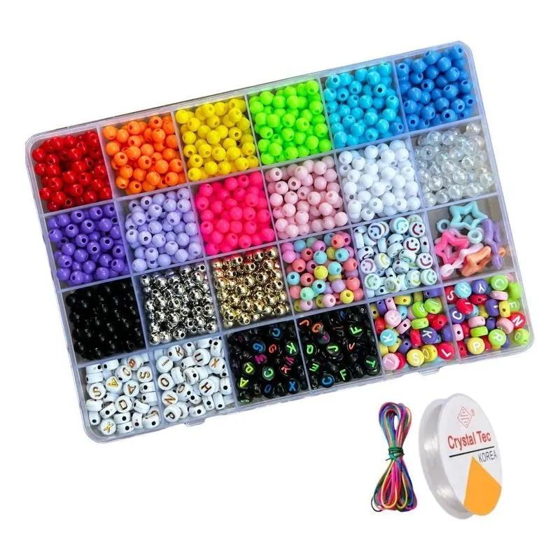 Kit Miçanga Infantil Maleta Montar Pulseira Infantil Bolinha