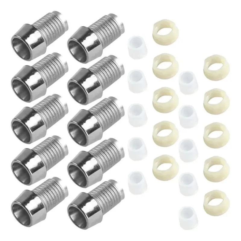 3x Suporte Para Led 5mm Cromado Com Rosca - 10 Peças