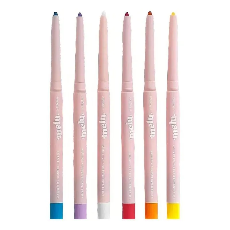 Kit Lapis Retrátil Colorido Melu Ruby Rose Efeito Ma