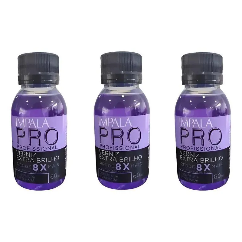 Impala Esmalte Base Verniz Extra Brilho 60ml Espelhada 03un