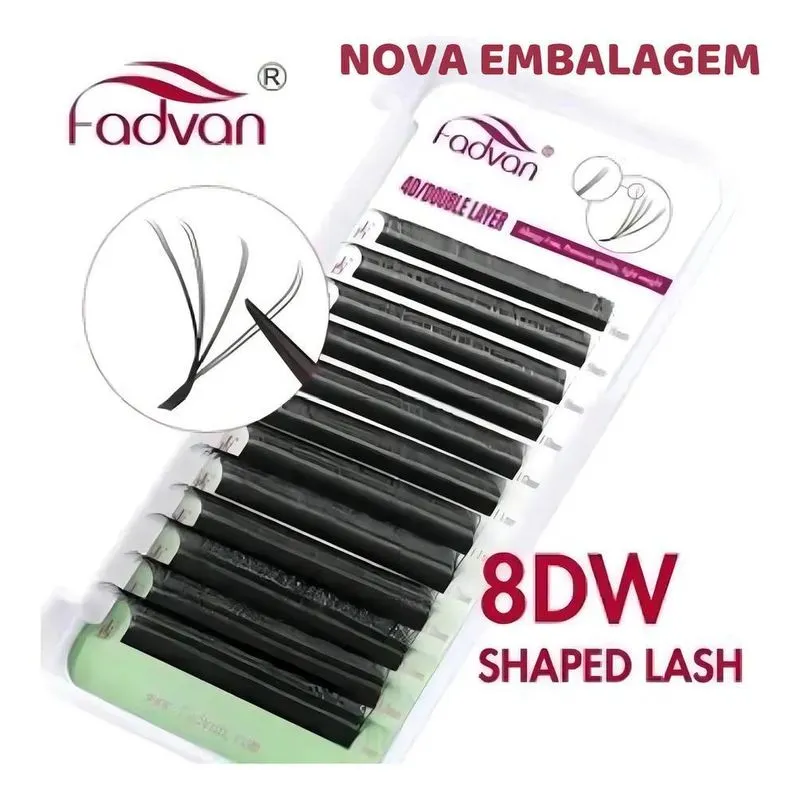 Cílios Fadvan Em W 8D Mix E Individual Volume Egípcio Brasil