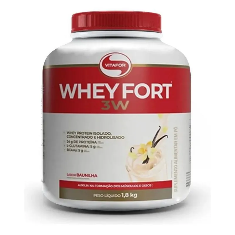 10x Suplemento En Pó Vitafor Whey Fort 3w Vitafor Whey Prot