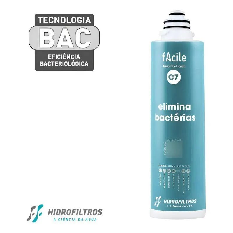 Refil Filtro Água Elimina Bactérias C7 Facile Hidrofiltros