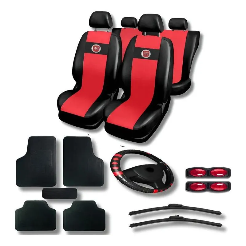10x Kit Capa Para Banco De Couro Fiat Palio Siena 96 97 98
