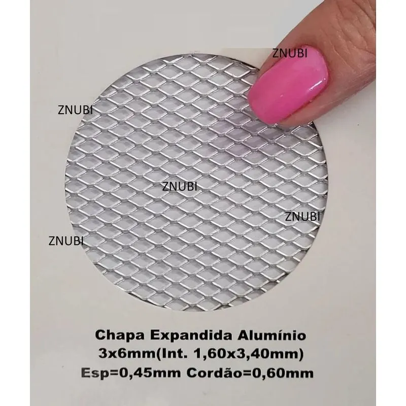 5x Tela Anti Insetos 25cm X 100cm Alumínio Expandido Para Ra