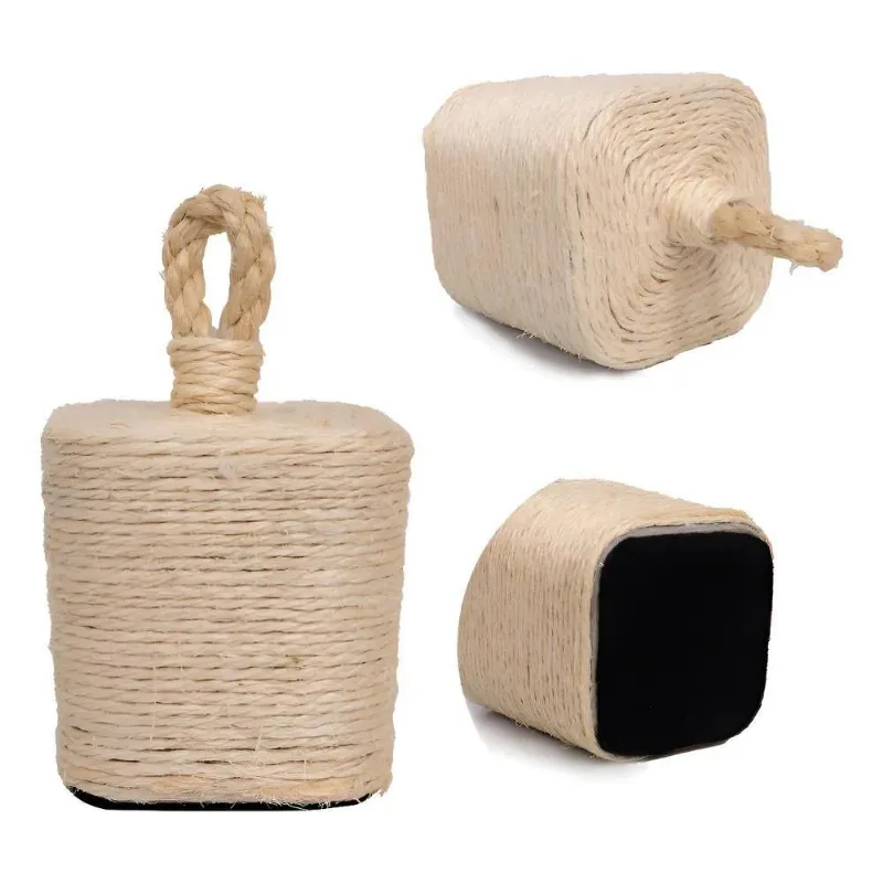 Peso Porta Quadrado Corda Sisal Total Natural 1,7kg Concreto