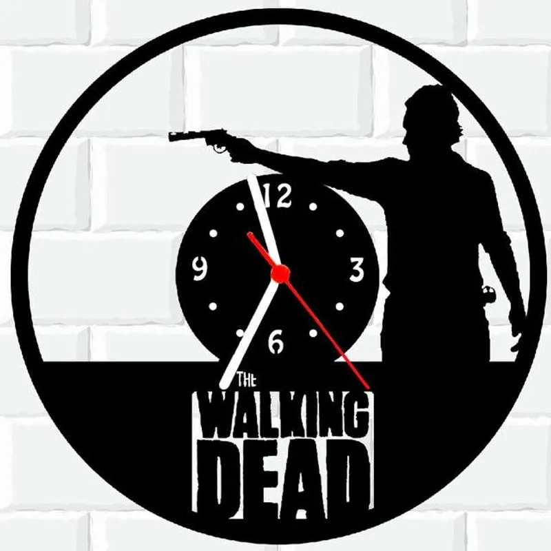 Relógio Parede Vinil Lp Ou Mdf Walking Dead Serie 4