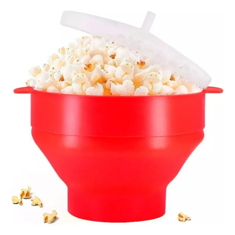 10x Pipoqueira Silicone Balde Para Pipoca De Microondas Sem