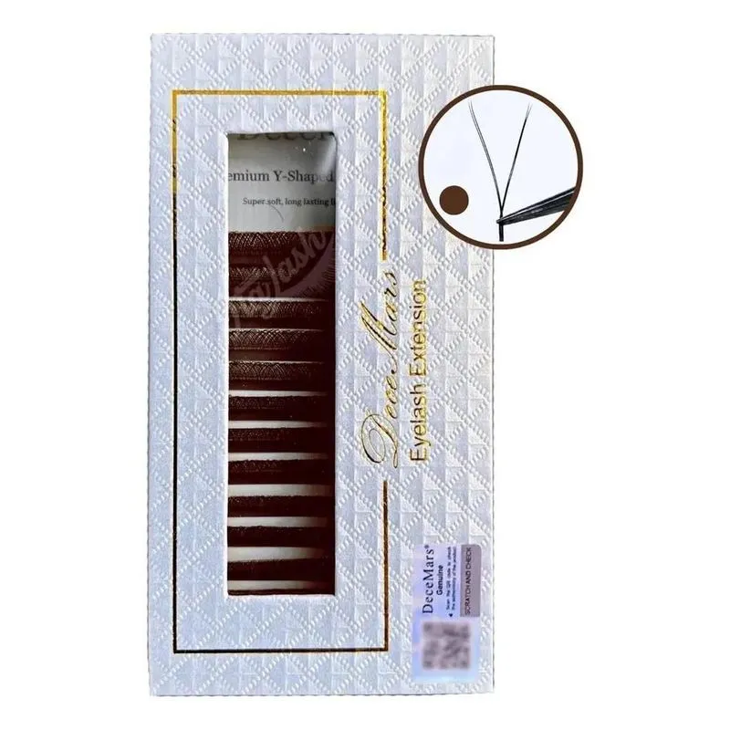 Cílios Decemars Volume Brasileiro Fio Y 0.07mm Curv D Marr 8