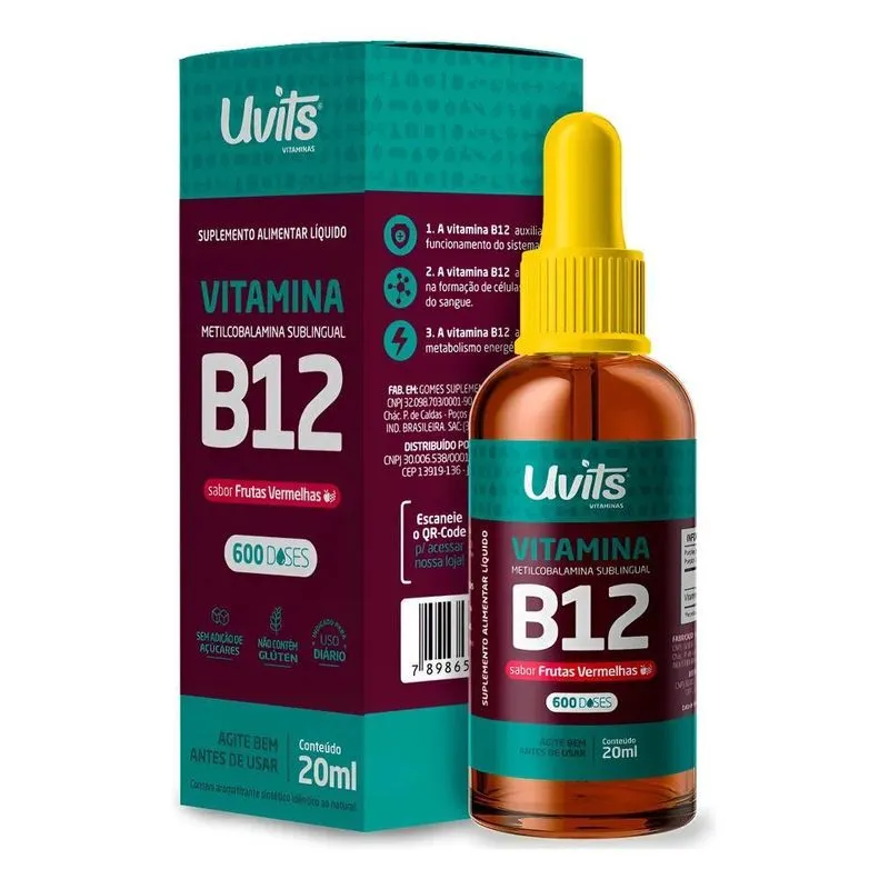 Vitamina Metilcobalamina B12 Gotas 20ml Liquida Sublingual U