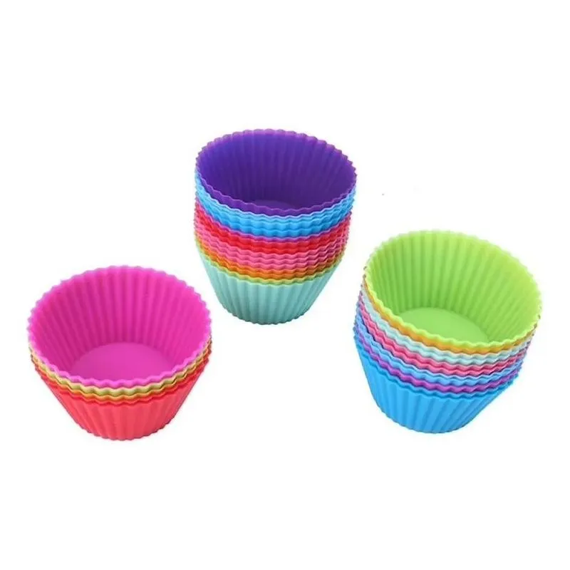 10x 12pcs. Forminha Para Mini Cupcake Muffin - Forma De Sil