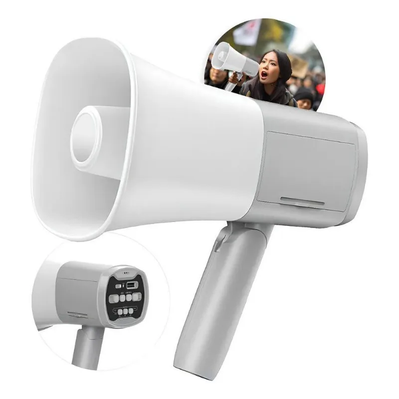 Megafone Profissional Gravador Amplificador Recarregável Voz