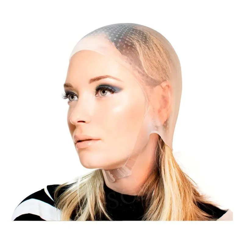 2100 Furos - Touca Para Mechas Ilumina - Agulha Inox Cor Tra
