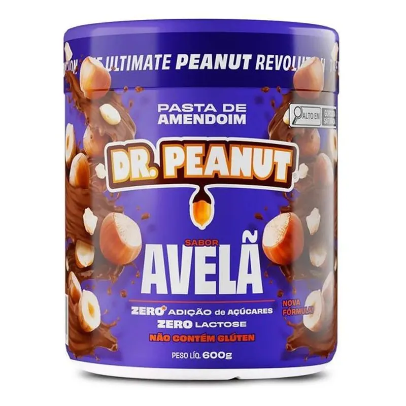 Pasta De Amendoim - 600g Avelã Com Whey Protein - Dr. Peanut