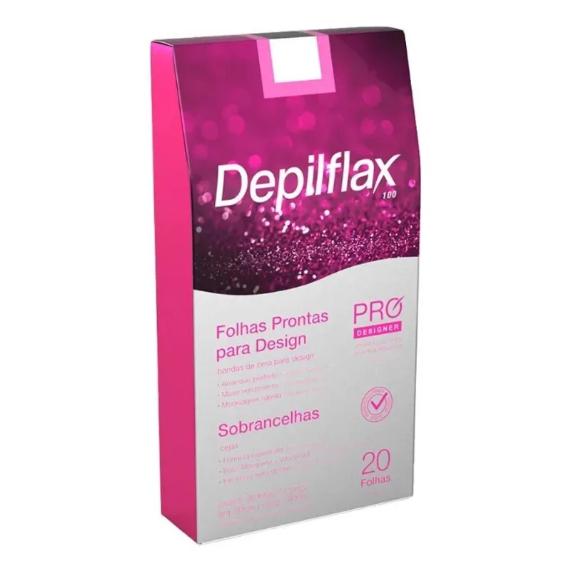 3x Folhas Prontas Cera Depilação Design Sobrancelhas Depilfl