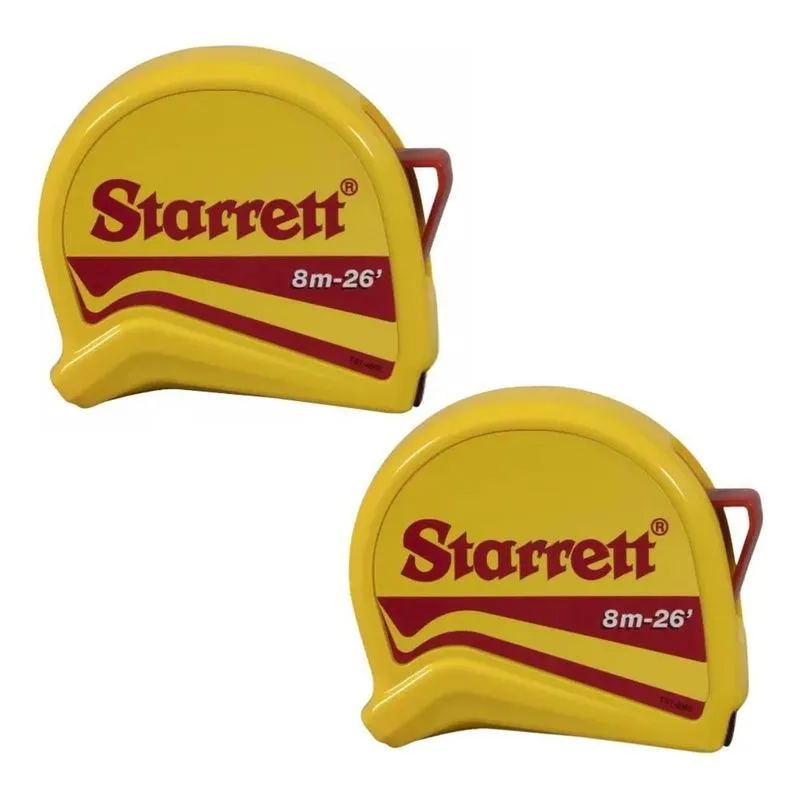Kit 2 Trenas 8 Metros Com Trava Starrett Sts1-8me