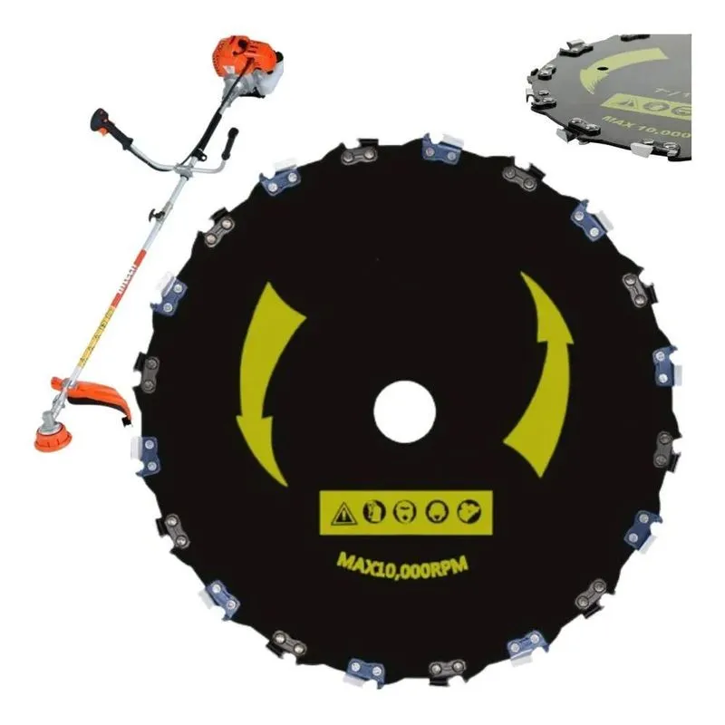 Disco Para Roçadeira Com Dentes Corrente Motoserra