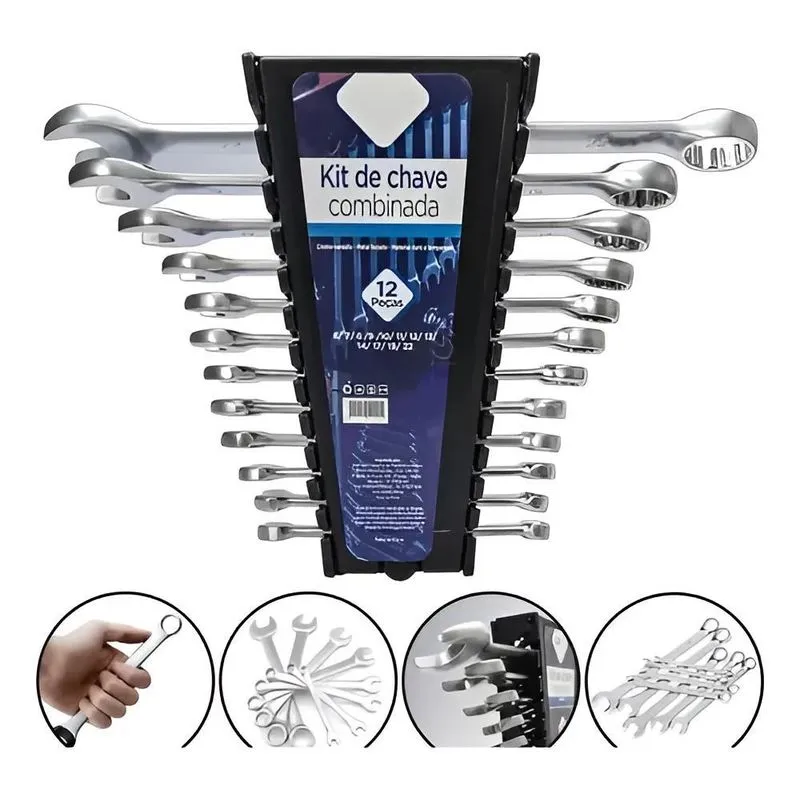 Jogo Chave Ferramenta Combinada Boca Estrela 6a 22mm C/12pçs