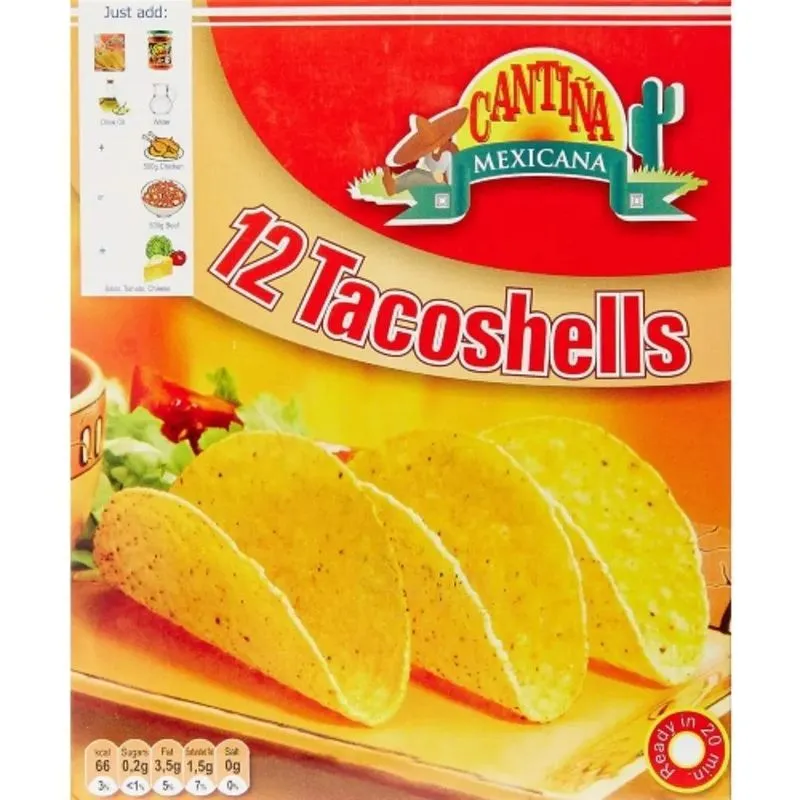 5x 12 Tacos Mexicanos Shells Cantina Mexicana 150g Importa