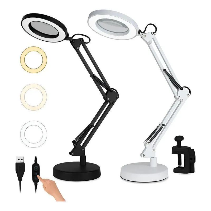 Luminaria Lupa Estetica Ring Ligh Preto Branco 127/220v