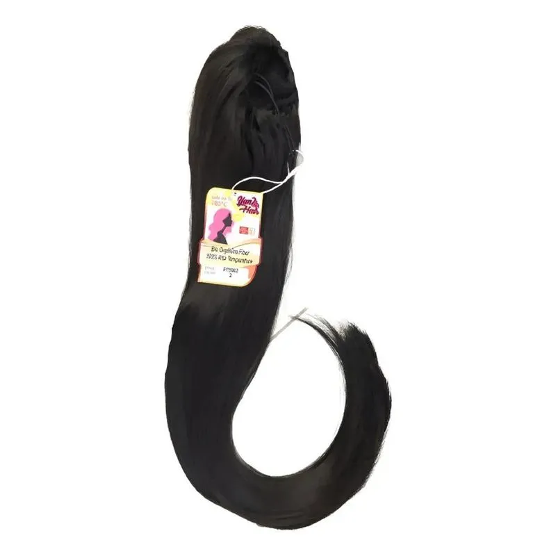 Aplique Rabo De Cavalo Redinha 75cm Com El 2 Castanho Escuro