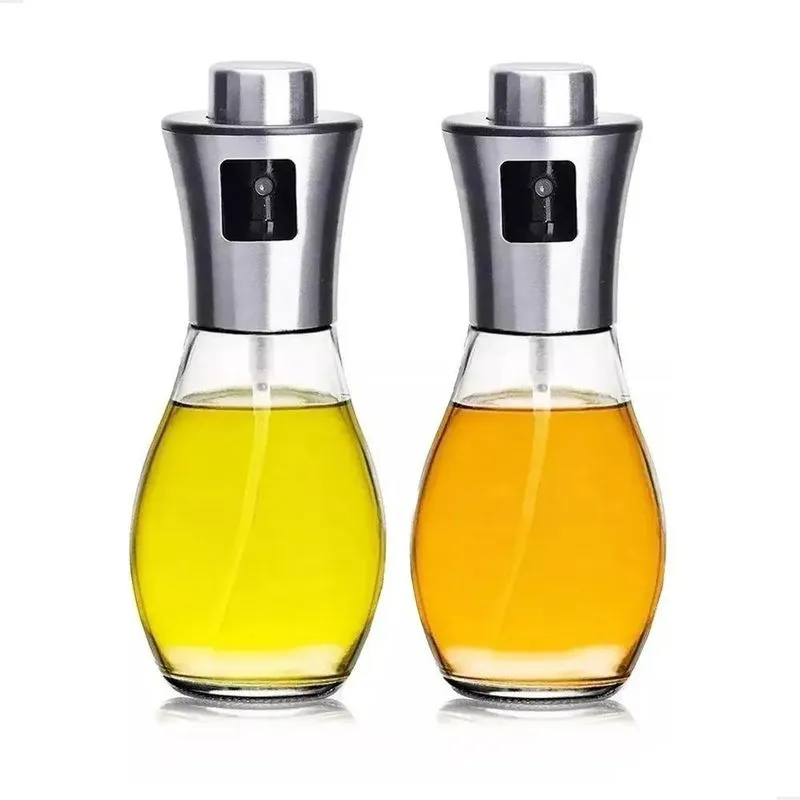3x Kit 2 Galheteiro Inox 200ml Spray Azeite E Vinagre