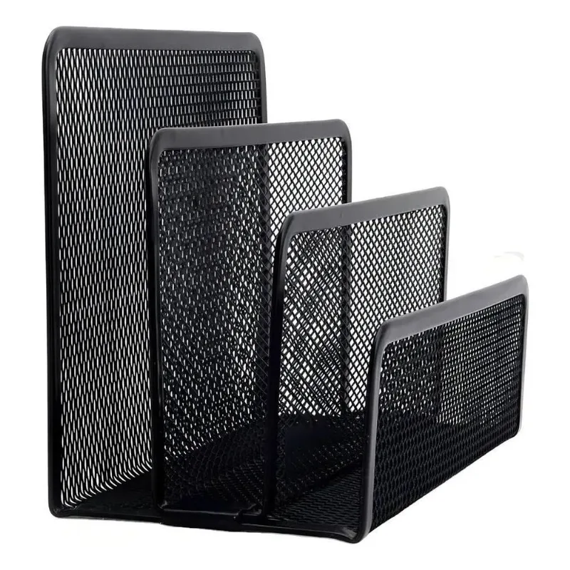 5x Javick Organizador Mesa Escritório Porta Papeis Aramado 3