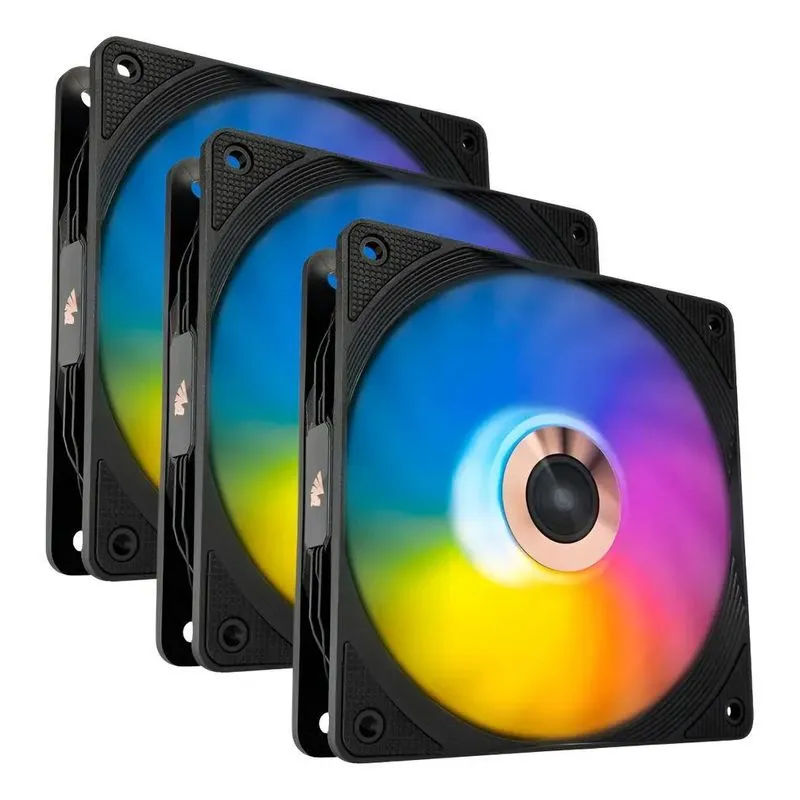 Kit 3 Fans Cooler Led Rgb 120mm Ventoinha Gabinete Pc G Rgb