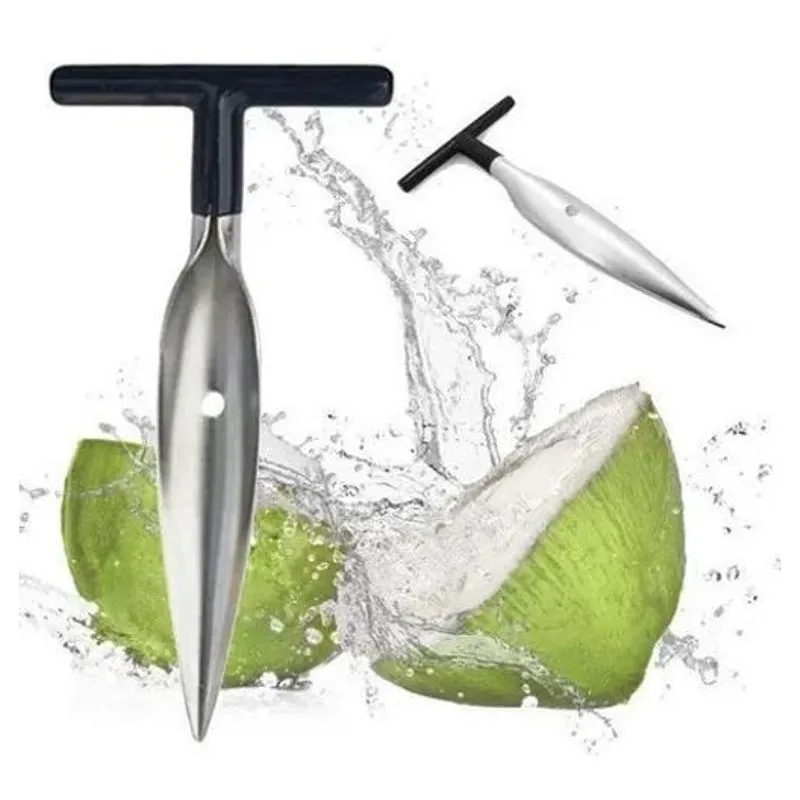 Abridor Furador De Coco Manual Aço Inox Profissional