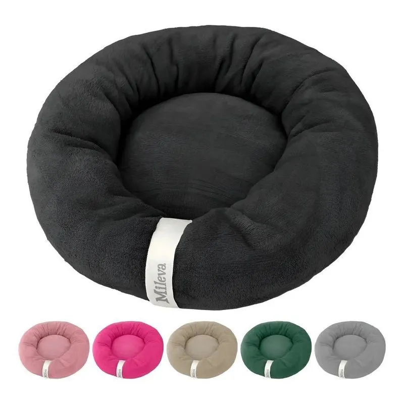 Cama De Gato Caminha Nuvem Ninho Pet Soft Redonda 50x Preto