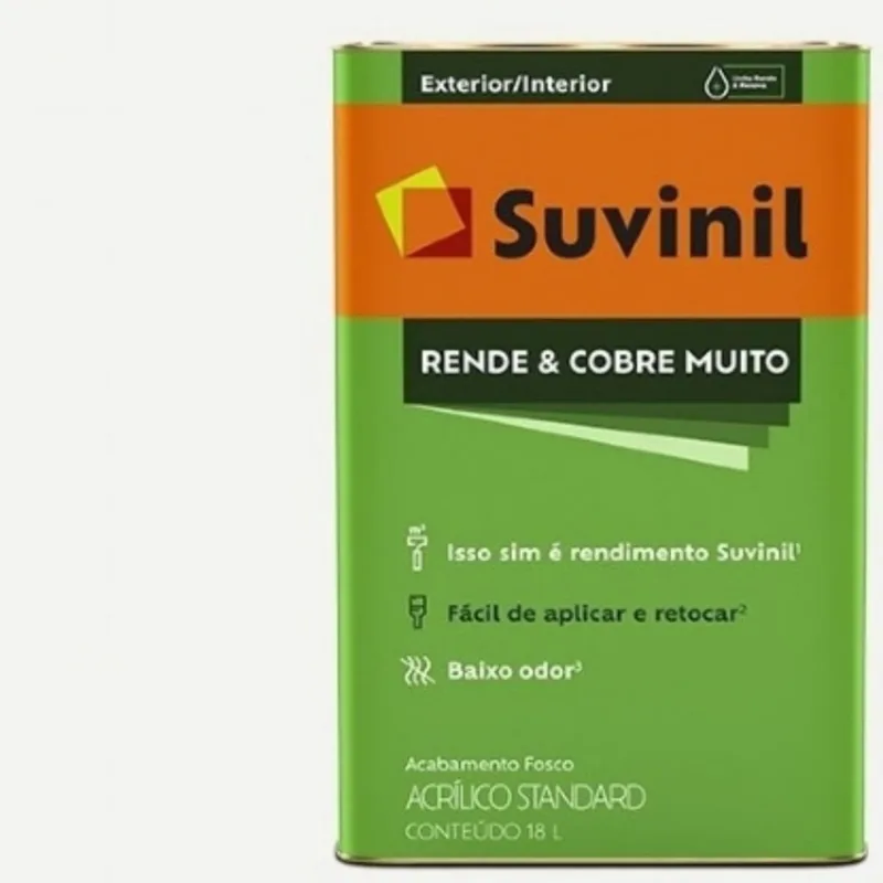 Tinta Rende Cobre Muito Fosco Branco Neve Suvinil - 18L
