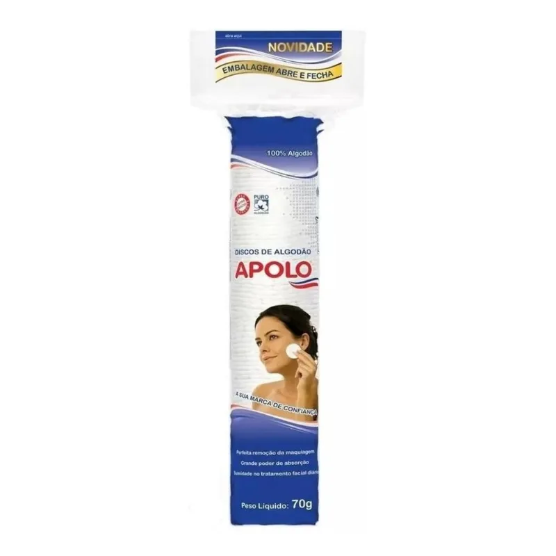 Discos De Algodão Apolo Pacote Com 70 Gramas Envio Express
