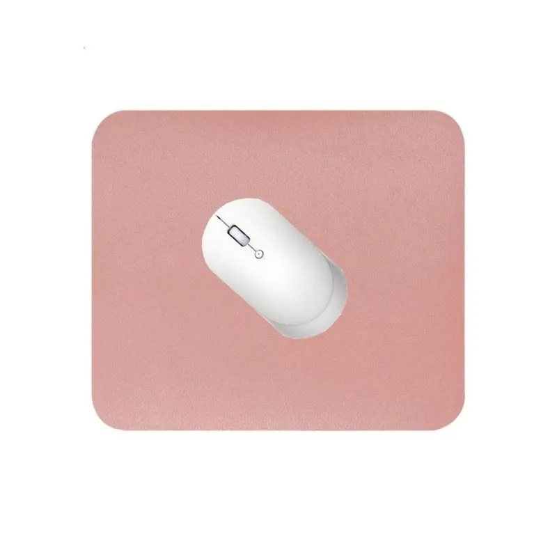 Kit 5 Mouse Pad Pequeno 20x20 Couro Sintético Quadrado Rosa