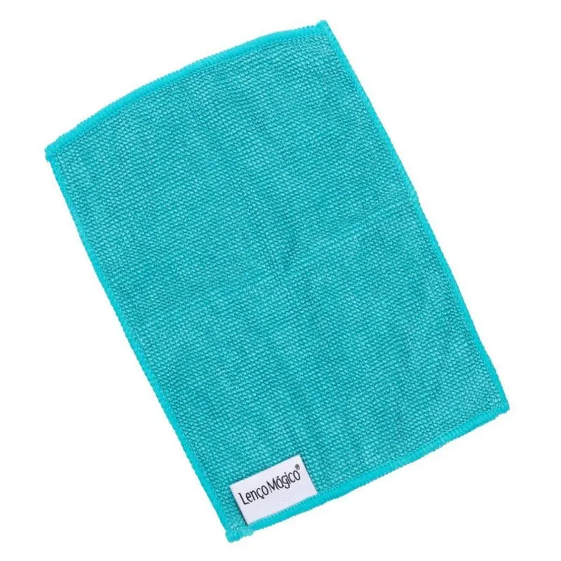 Pano Para Limpeza Geral De Casa Lenço Mágico Premium 20x30cm Azul Anti Riscos Limpa Móveis Telas Tv