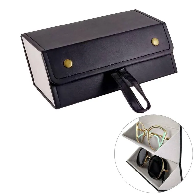 Estojo Portatil Para 2 Oculos De Sol Maleta Dobravel Viagem
