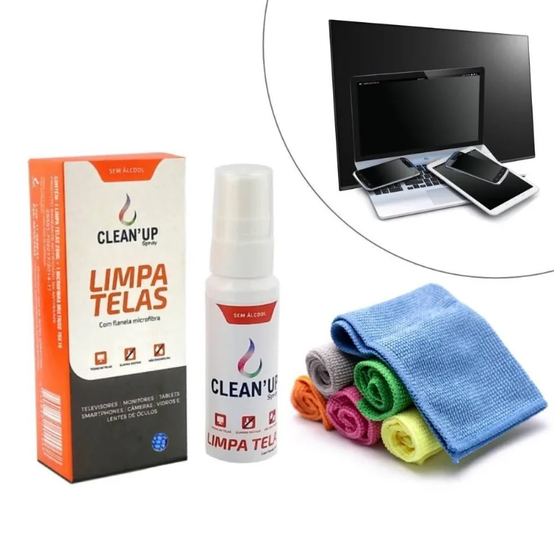 Kit 50 Limpa Tela Smart Tv Notebook Tablet Celular Monitor