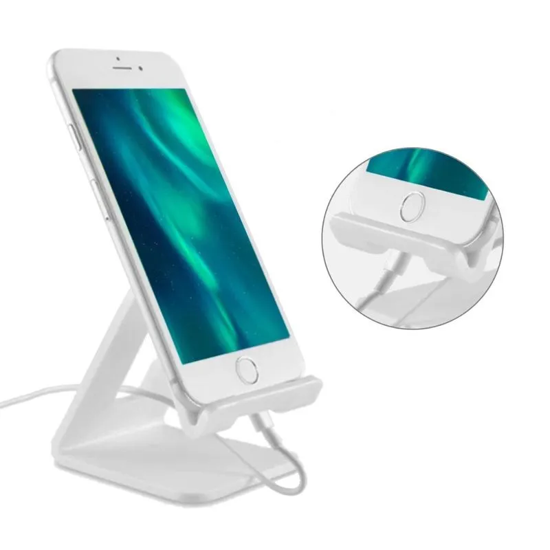 Suporte Apoio De Mesa Celular Reunião Vídeo Aula Branco