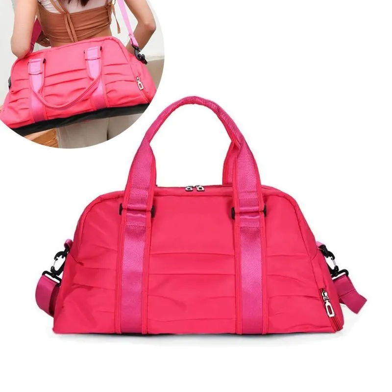 Bolsa Feminina Mala Multiuso Escola Faculdade Trabalho Academia Yoga Pilates Treino Ginastica Viagem Porta Tenis Pink