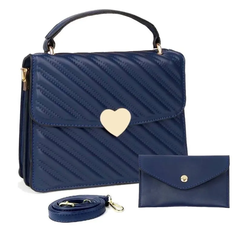 Bolsa Feminina Social Tiracolo + Carteira Pequena Casual Com Alça Lateral Matelassê Festa Balada