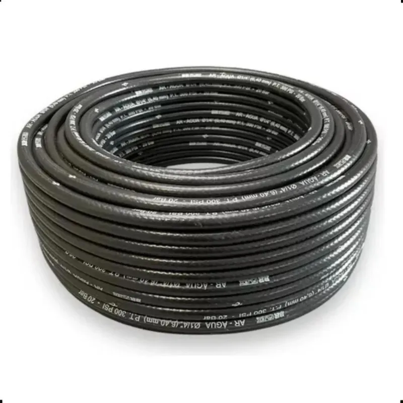 3x Mangueira Ar Comprimido 1/4 Pneumática Água 300psi Rolo 5