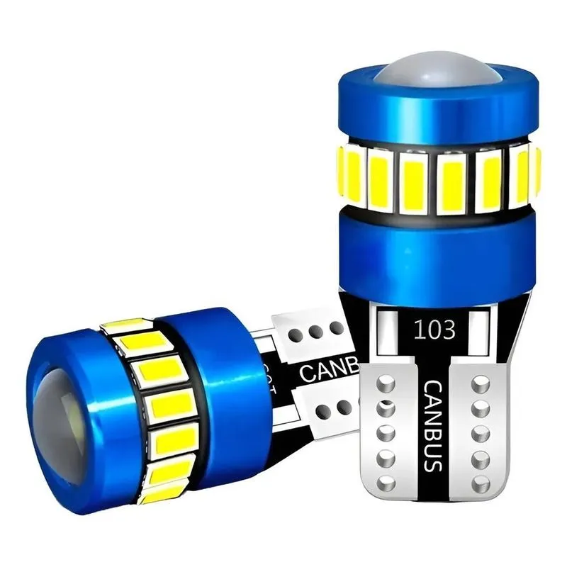 3x Par Lâmpada Pingo T10 19 Led Canbus 4300k Branco Quente