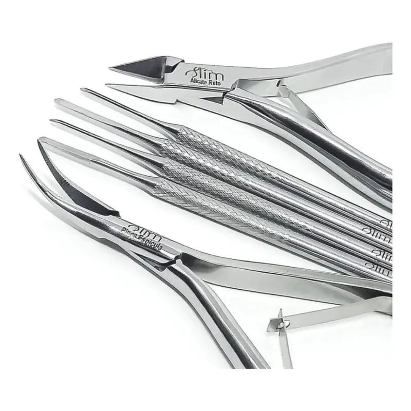 Kit 01 Podologia Desencravador Aço Inox Profissional Slim