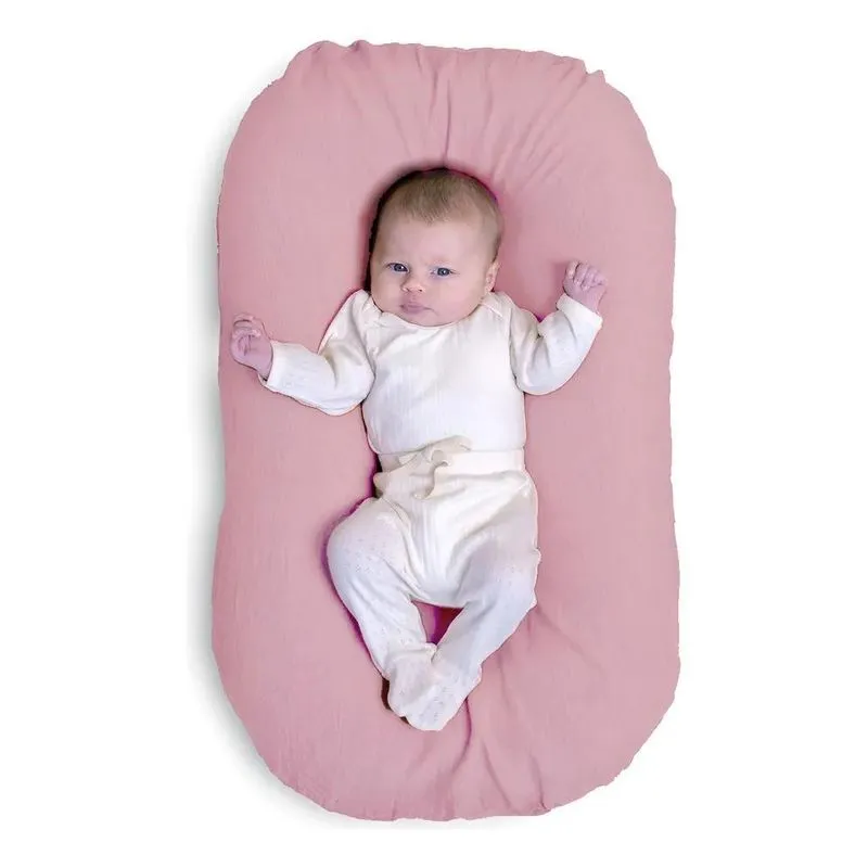 Ninho Casulinho Bebê Sensorial M + Capa Algodão 200 Rosê