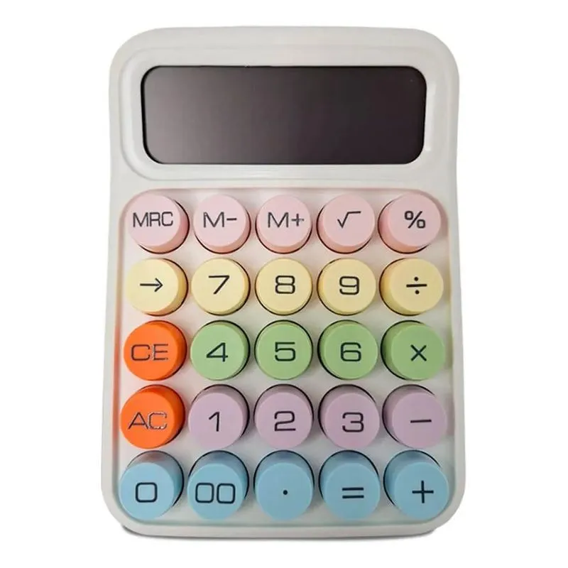 10x Calculadora Colorida De Mesa Simples 12 Digitos Pequena