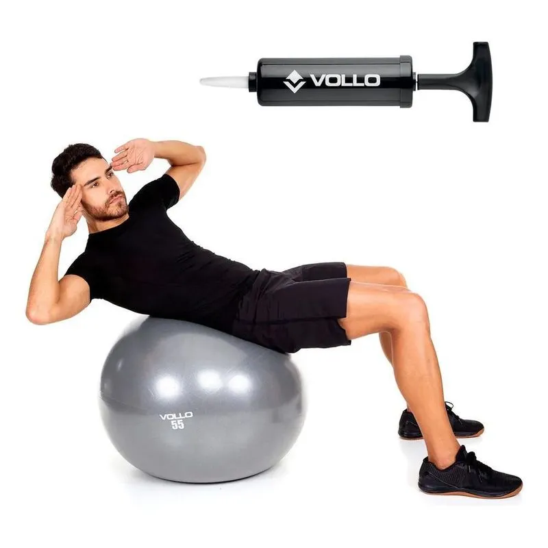 Bola Suíça Vollo Para Pilates E Yoga Gym Ball 55cm Com Bomba