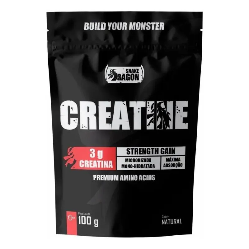 5x Suplemento Em Pó Snake Dragon Premium Amino Acids Creati