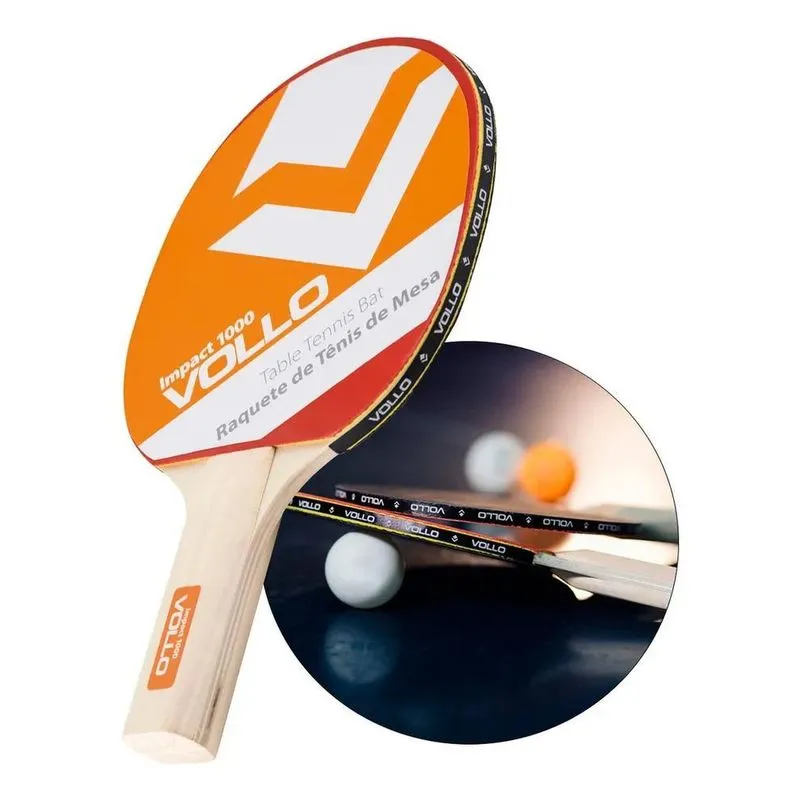 3x Raquete De Tênis De Mesa Ping Pong Impact 1000 Vollo